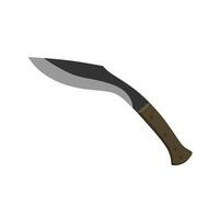 kukri gurkha zwaard vlak ontwerp illustratie geïsoleerd Aan wit achtergrond, kukri machete mes. leger overleving gevecht Nepal gurkha blad vector