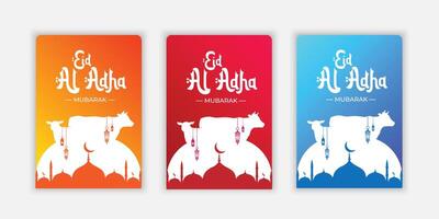 eid al adha mubarak . creatief advertenties voor sociaal media , banier, poster, groet kaart. vector