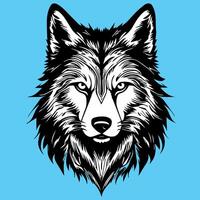 wolf hoofd ontwerp logo vector