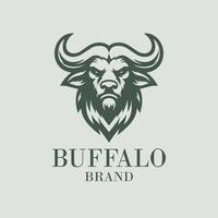 hoofd buffel logo vector