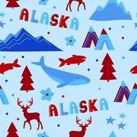 VS collectie. vectorillustratie van alaska thema. staat symbolen vector