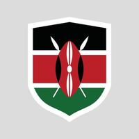 Kenia vlag in schild vorm kader vector