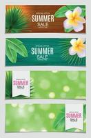 abstract vector illustratie zomer verkoop kaart set achtergrond