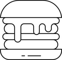 kaas pasteitje lamburger schets illustratie vector