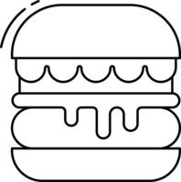 hamburger mosterd schets illustratie vector