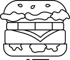 Mexicaans hamburger schets illustratie vector