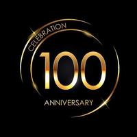sjabloon logo 100 jaar verjaardag vectorillustratie vector