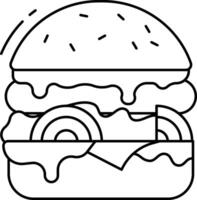 heet kaas hamburger schets illustratie vector