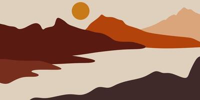 abstract berg landschap illustratie vector