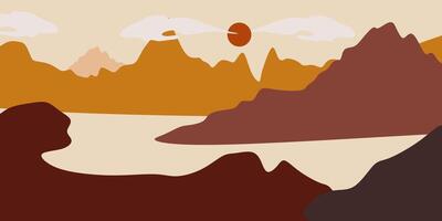 abstract berg landschap illustratie vector