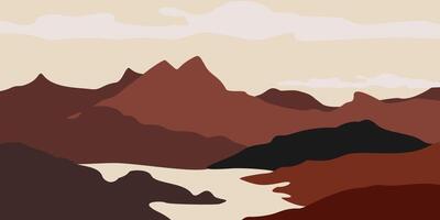 abstract berg landschap illustratiesamenvatting berg landschap achtergrond illustratie vector