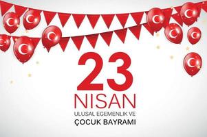 23 nisan cocuk baryrami. Turkse 23 april kinderdag vectorillustratie vector