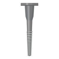 grafisch van een titanium bot implantaat schroef gebruikt in orthopedische operaties vector