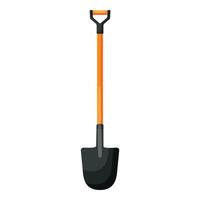 tuin spade met oranje omgaan met geïsoleerd Aan wit vector