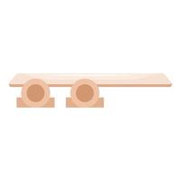 minimalistische houten bank illustratie vector