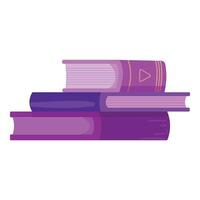 levendig digitaal illustratie van een stack van Purper boeken vector