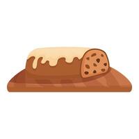 tekenfilm brood brood Aan houten bord illustratie vector