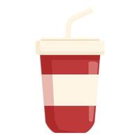 tekenfilm snel voedsel Frisdrank drinken illustratie vector