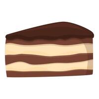 tekenfilm plak van gelaagde chocola taart vector