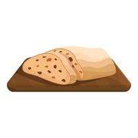 vers brood van brood Aan houten bord vector