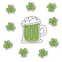 fijne St Patrick's Day. bier. voor restaurant menukaart ontwerp vector