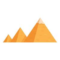 gemakkelijk illustratie van oranje woestijn bergen tegen een wit achtergrond vector