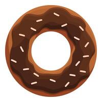 chocola berijpt donut met hagelslag illustratie vector