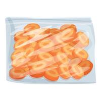 plastic zak van tussendoortje pretzels illustratie vector