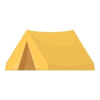 tekenfilm illustratie van een geel camping tent vector