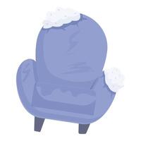 knus sneeuw gedekt fauteuil illustratie vector