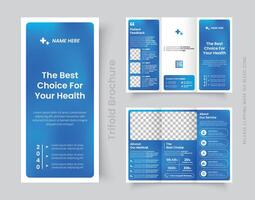 medisch kliniek gezondheidszorg drievoud brochure brochure lay-out vector