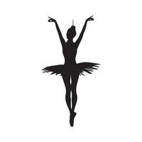 ballerina silhouet ontwerp afbeeldingen Aan wit achtergrond vector