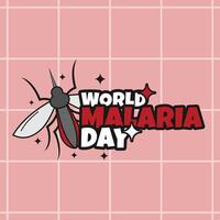 malaria dag groovy ontwerp vector