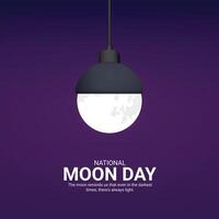 nationaal maan dag creatief advertenties ontwerp. verjaardag van landen Aan de maan. maan dag poster, juli 20. belangrijk dag. vector