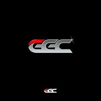 modern ggc logo geschikt voor auto, werkplaats, of voertuig onderhoud ondernemingen. vector