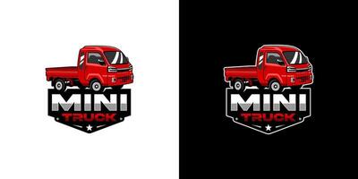 mini vrachtauto illustratie logo ontwerp vector