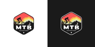 een berg fiets illustratie logo vector