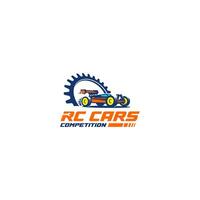 de geïllustreerd logo van rc auto's wedstrijd vector
