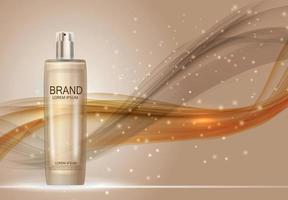 ontwerp cosmetica productsjabloon voor advertenties of tijdschriftachtergrond. 3D-realistische vectorillustratie vector