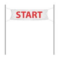 start witte textiel banner template.vector afbeelding vector