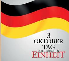 3 oktober tag der deutschen einheit. 3 oktober dag van de Duitse eenheid. vector illustratie