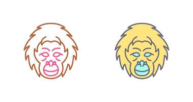 orangoetan icoon ontwerp vector