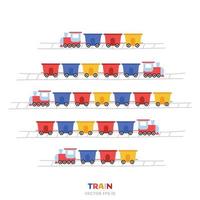 schattige kleurrijke kindertreinwagenillustratie, perfect voor uw ontwerpbehoeften. vector