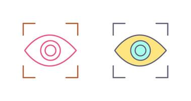 oog scannen icoon ontwerp vector