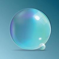 transparante bubbels op donkerblauwe achtergrond. vector illustratie