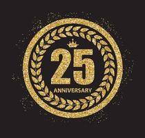 sjabloon logo 25 jaar verjaardag vectorillustratie vector