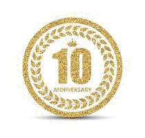 sjabloon logo 10 jaar verjaardag vectorillustratie vector