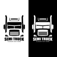 semi vrachtwagen logo ontwerp vector