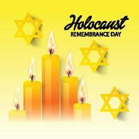 vectorillustratie van internationale holocaust herdenkingsdag vector