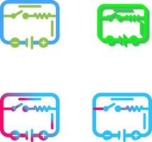 elektrisch stroomkring icoon ontwerp vector